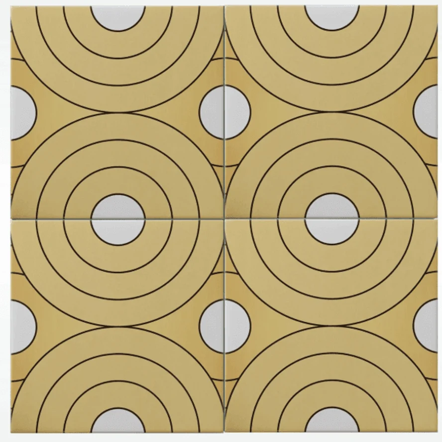 Керамическая плитка, 200х200. GEOMETRIA: Диски.  Цена за набор 24шт. (0,96 кв.м)