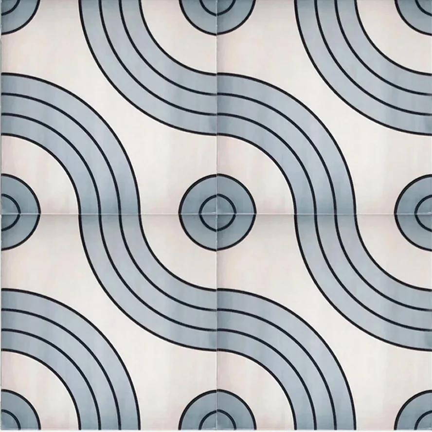 Керамическая плитка, 200х200. GEOMETRIA: Волны. Цена за набор 24 шт. (0,96 кв.м)